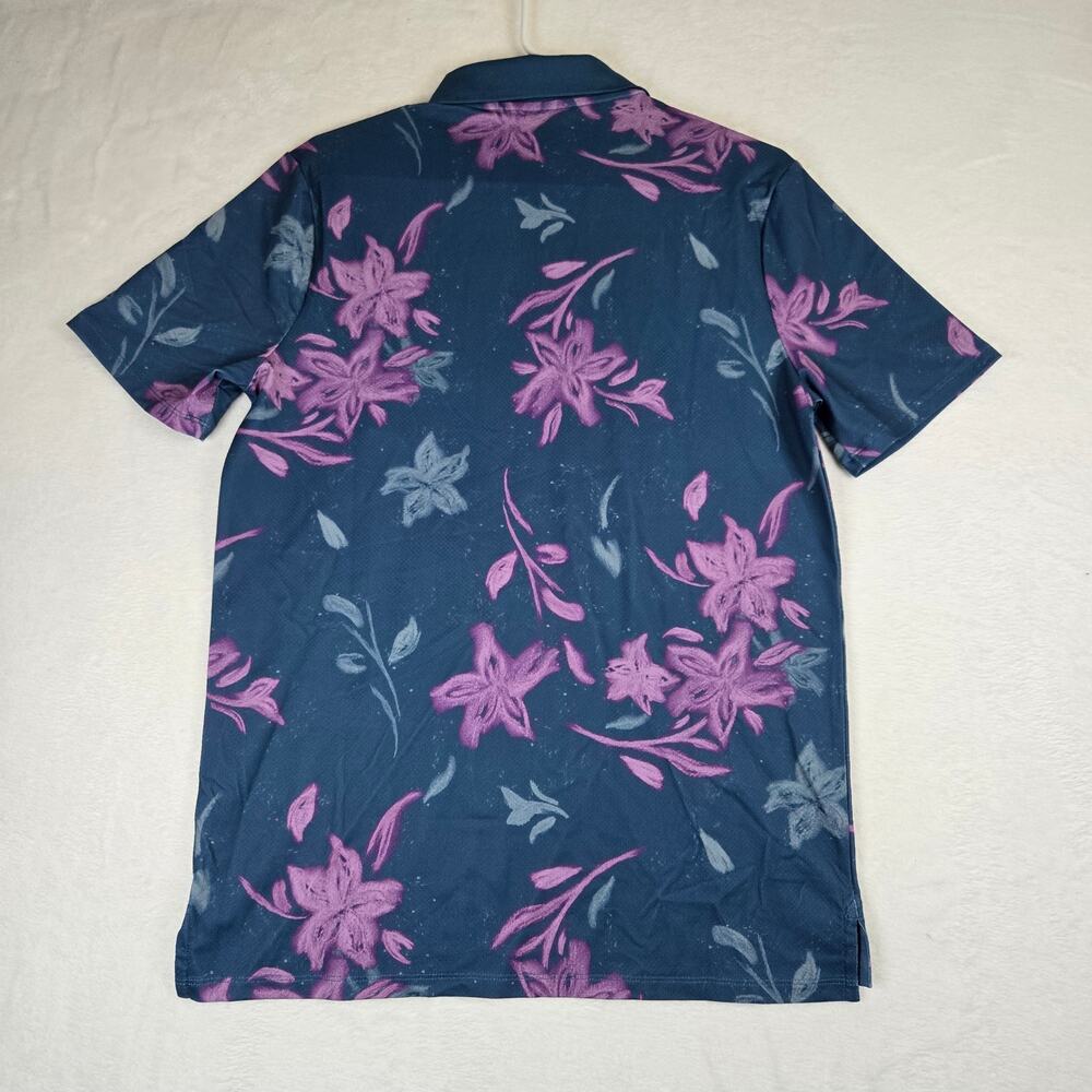 All in Motion Polo Shirt Mens Moisture Wicking Floral Golf Shirt Small 0643 - Picture 3 of 10